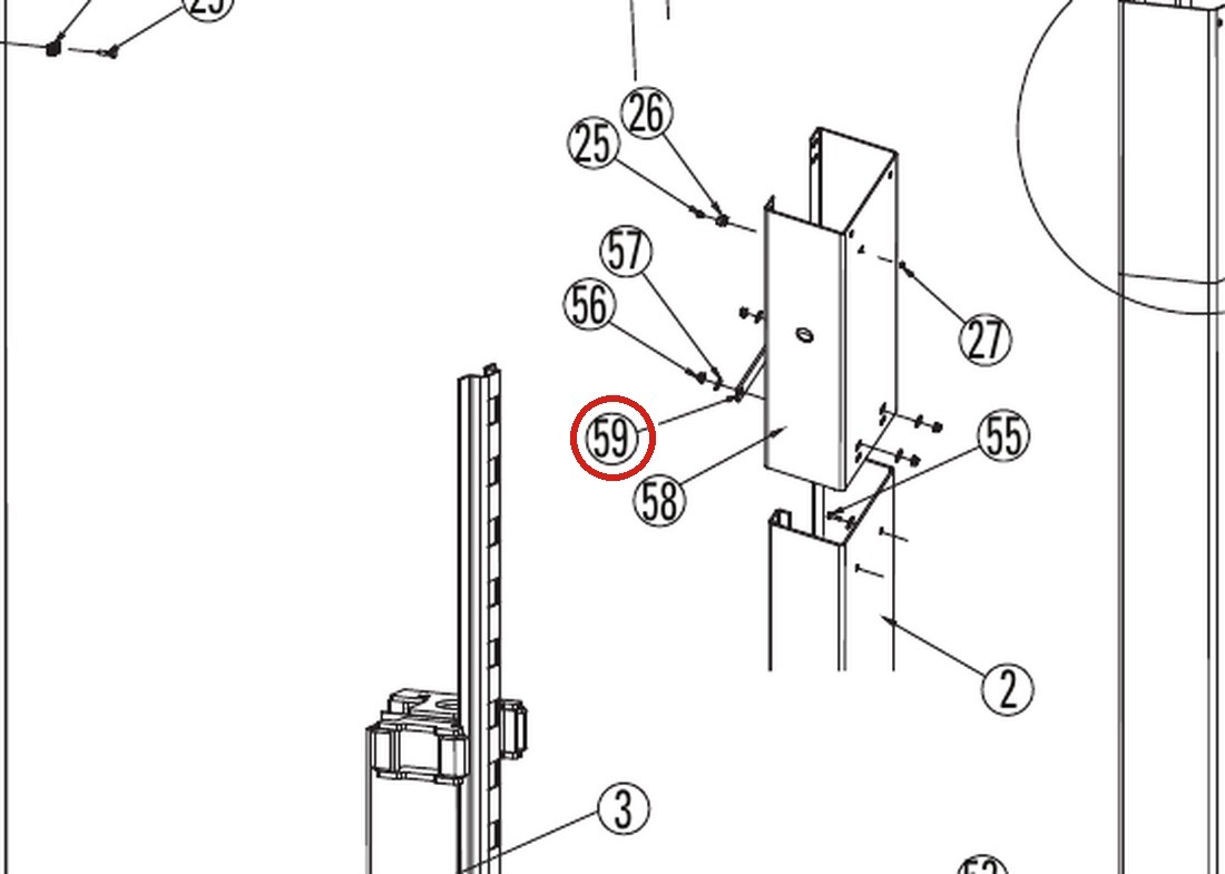 Forward Lift TPB10-2002 Column Reinforce for DL9, DP10 & I10 Two-Post Lifts (Replaces TPB10-2002BL) parts diagram