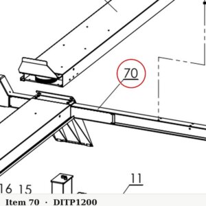 H4P-1200 Cross Beam Assembly, Slave Side for PRO 14F 14000 4-Post Lift - parts drawing detail