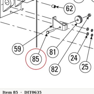 Lift Part B10-6×35 Hex Head Bolt M6×35 for I12, 10K 2-Column and PRO9D 9K 2-Post Lifts - parts drawing detail