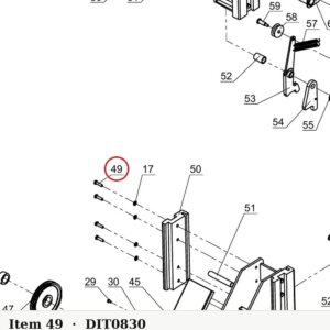Lift Part B10-8×30 Hex Bolt M8×30 for 9K Parking (Wider) & PP9+ 9K 4-Post Lifts - Crossbeam / Safety Latch - parts drawing de