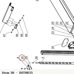 Lift Part B10-8×35 Hex Head Bolt M8×35 for I12, 7K & 8K 4-Post Parking Lifts - parts drawing detail