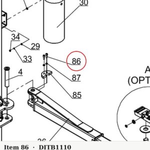 Lift Part B11-10×35 Hex Head Bolt M10×35 for 10K 2-Column, PROV10 & PROV12 Lifts - parts drawing detail