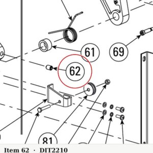 Lift Parts B22-10×16 M10×16 Hex Head Screw for I12, 10K 2-Column & PRO9D Lifts - parts drawing detail