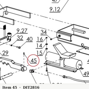 Lift Parts B22-8×16 M8×16 Screw for Pro 14F 14,000 lb Lift Rolling Jack - parts drawing detail