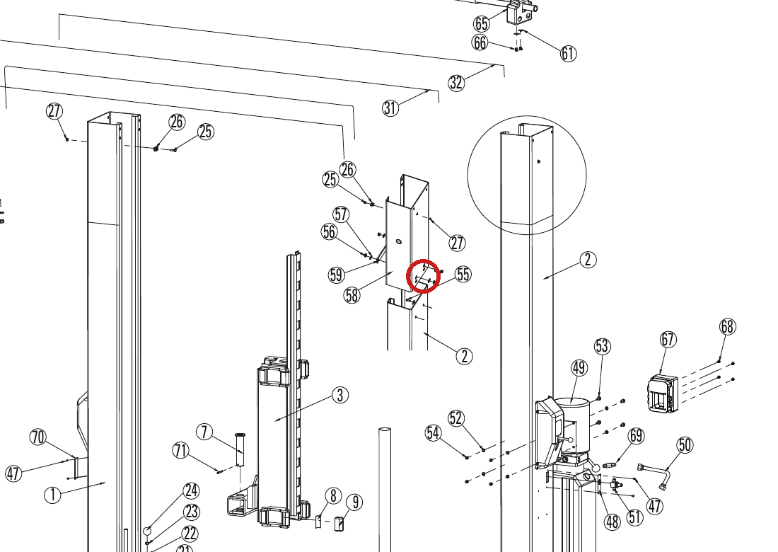 Rotary Lift 40286 1/2"-13NC x 1-1/4" HHCS Grade 5 Plated Bolt for DL9, DP10 & I10 Two-Post Lifts - Image 3