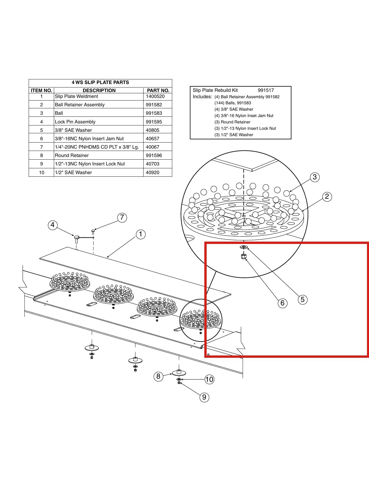 Rotary 40805 3/8" SAE Washer for OR14 14K 4-Post Lift parts diagram (location)