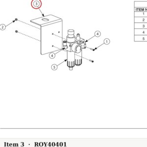Rotary Lift 40401 5/16"-18NC x 1/2" HHCS Plated Bolt with Precote 80 for CR18, 12K & OR14 Sheave Detail - parts drawing detai