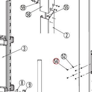 Rotary Lift 40670 5/16"-18NC Hex Nut Plated for DL9, DP10 & I10 Two-Post Lift Main Assembly - parts drawing detail