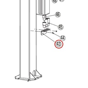 Rotary Lift FJ6145Y Adapter Bracket / Extension Rack - DL9, DP10, I10N000M 2-Post Lifts (Replaced FJ6145YBK) parts diagram