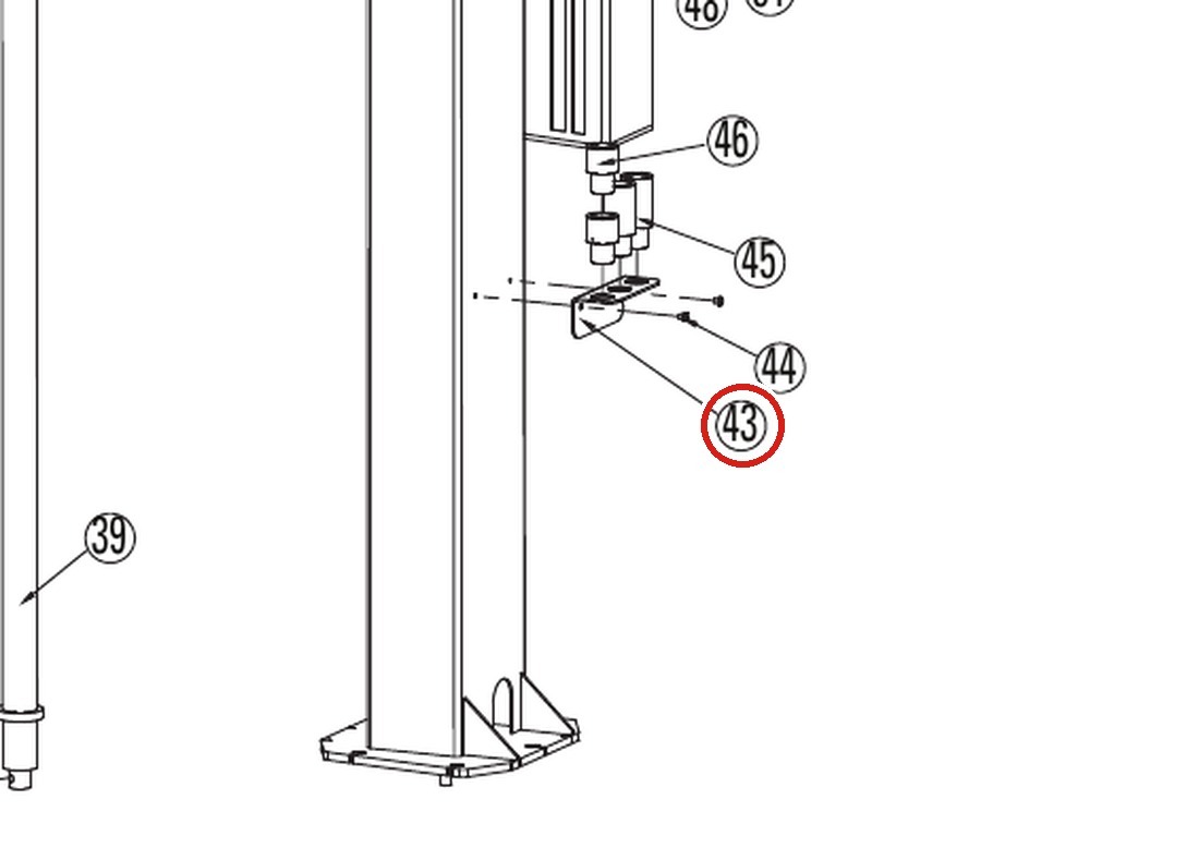 Rotary Lift FJ6145Y Adapter Bracket / Extension Rack - DL9, DP10, I10N000M 2-Post Lifts (Replaced FJ6145YBK) parts diagram
