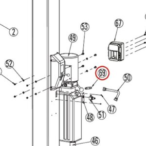 Rotary Lift FJ7352-3 Straight Adapter Fitting - DL9, I12pro, TL07 2-Post Lifts parts diagram