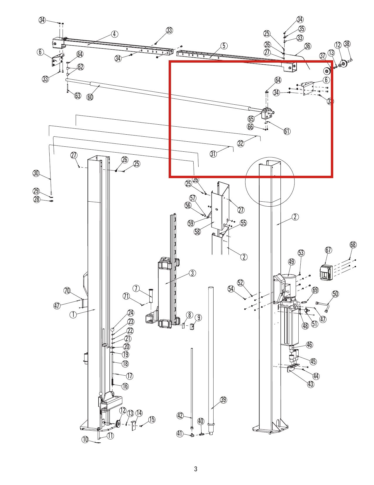 Rotary Limit switch with housing N413 Fits 2 Post SPO, SPOA Models parts diagram (location)