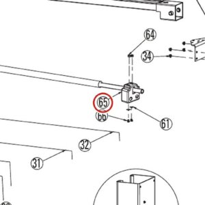Rotary N432 3-Phase Overhead Switch Assembly for DL9 / DP10 Two-Post Lifts parts diagram