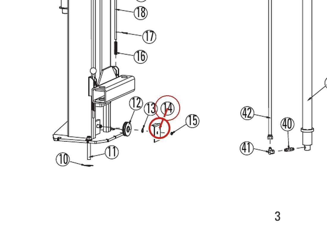 Sheave Cover Rotary FJ7382-16 2 Post Lift Debris Guard for SPOA7 SPO9 SPOA10 parts diagram