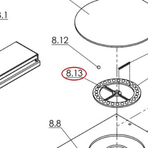 Direct Lift 55000-13 Turn Table Washer for PRO14F 14,000 lb 4-Post Lift - Fig 14 item 8.13