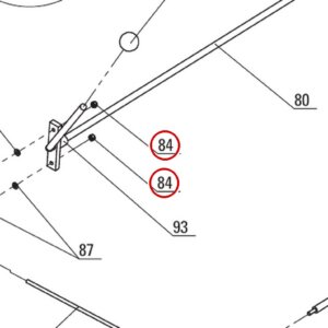 Direct Lift B33-6 M6 Nylon Lock Nut, PP8+ Long Safety Latch & Linkage Fig 5 item 84 (bracket end)