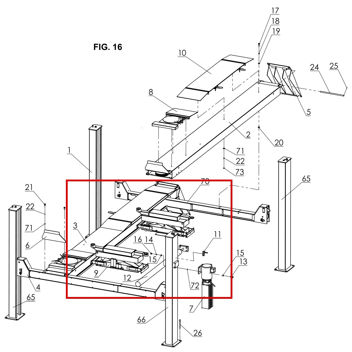 Direct Lift B40-8 8mm Lock Washer (Pro 14F 14000 Components Figure 16 item 14) (location)
