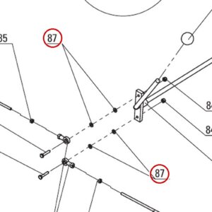 Direct Lift B41-6 (40795) 1/4" Flat Washer for DL9, DP10 & I10N Two-Post Lifts parts diagram (PP8+ Long Safety Latch Fig 5 item 87)