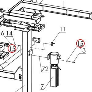 Direct Lift B41-8 Flat Washer 8mm (M8) parts diagram (Pro 14F 14000 Components Fig 16 item 15)