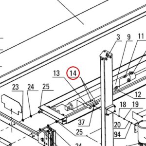 Direct Lift B52-5x60 Cotter Pin Ø5 x 60mm for PP8+ Long 8K 4-Post Lift parts diagram (item 14)