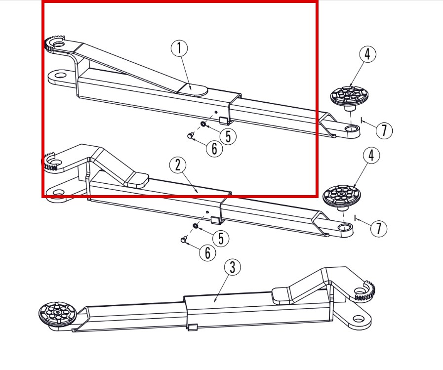 DIT93000 direct-lift-dl9-arm-assembly item 1 (location)