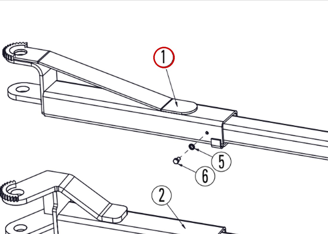 DIT93000 direct-lift-dl9-arm-assembly item 1