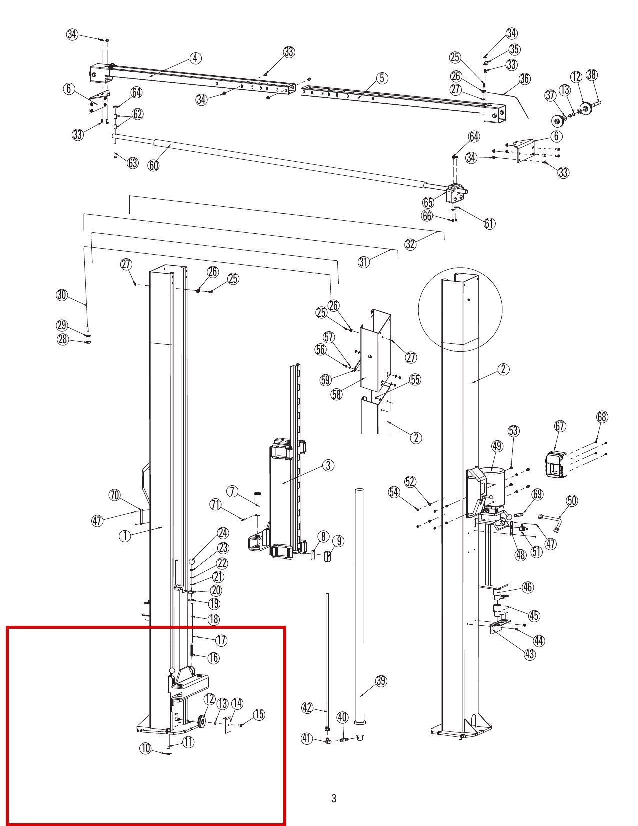 ROY1025 direct-lift-dl9-main-lift-assembly item 10 (location)