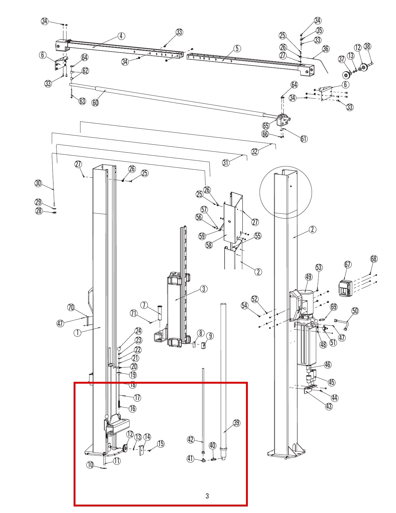 ROY40063 direct-lift-dl9-main-lift-assembly item 15 (location)