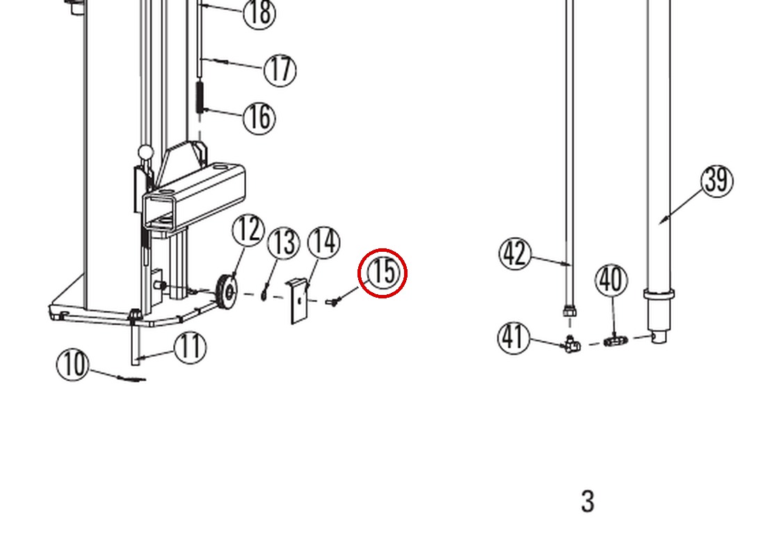 ROY40063 direct-lift-dl9-main-lift-assembly item 15