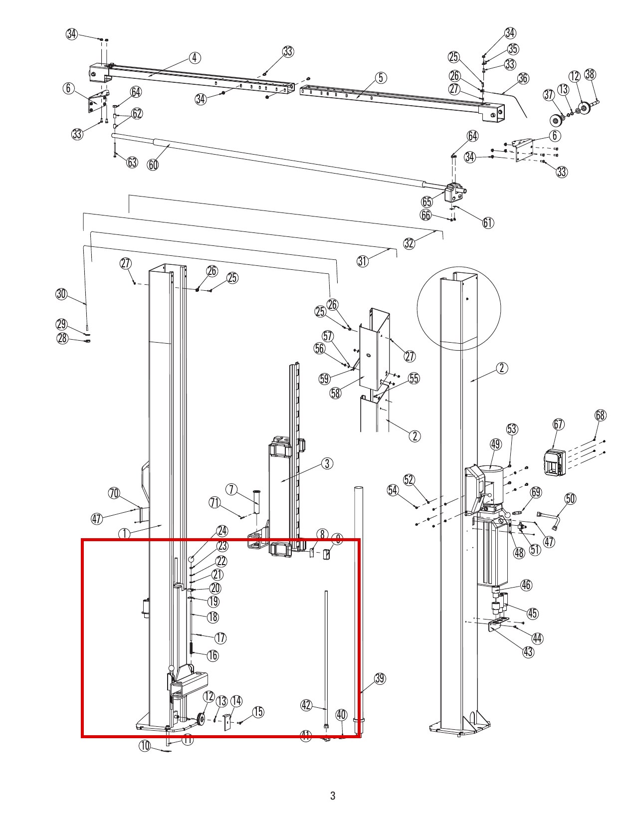 DITB513 direct-lift-dl9-main-lift-assembly item 17 (location)