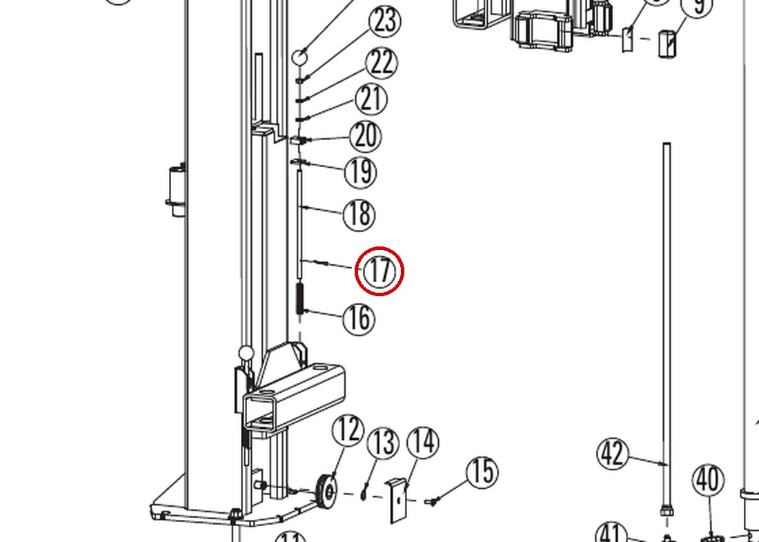 DITB513 direct-lift-dl9-main-lift-assembly item 17