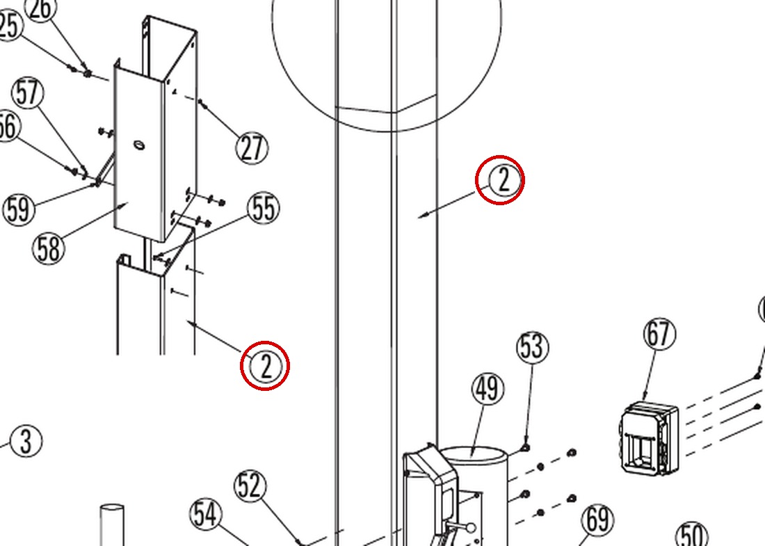 ROY100A direct-lift-dl9-main-lift-assembly item 2