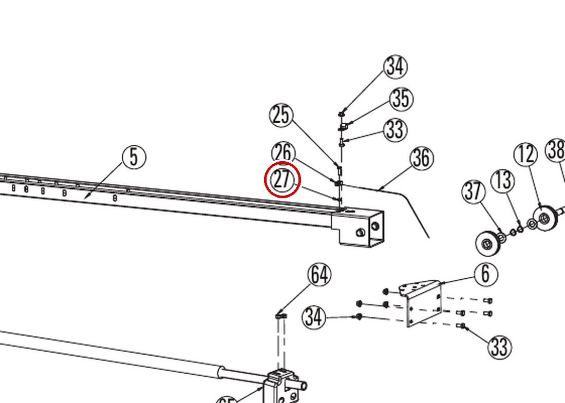 ROY40641 direct-lift-dl9-main-lift-assembly item 27