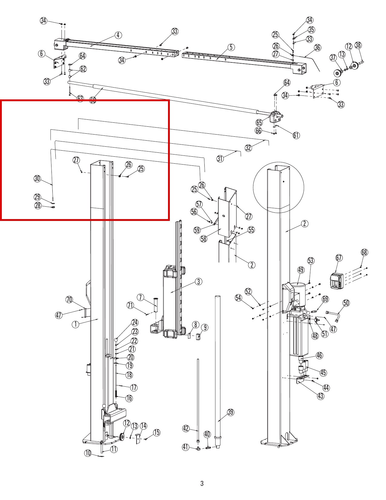 ROY40641 direct-lift-dl9-main-lift-assembly item 27 (location)
