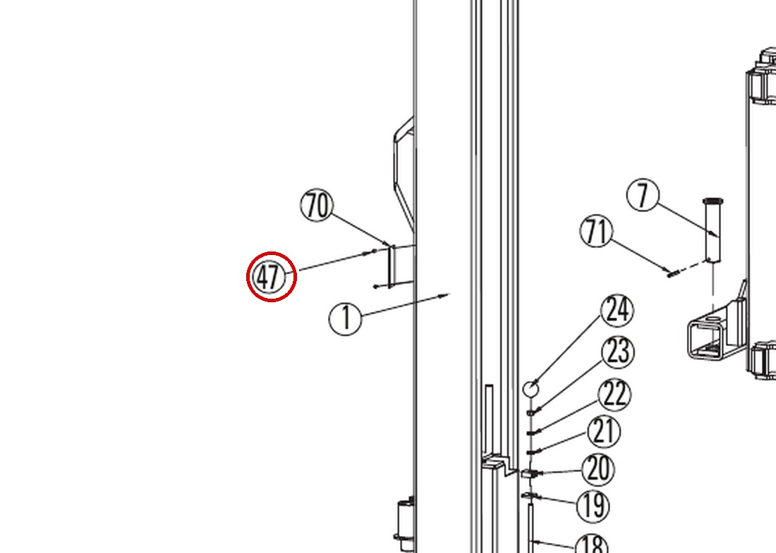 ROYB234 direct-lift-dl9-main-lift-assembly item 47