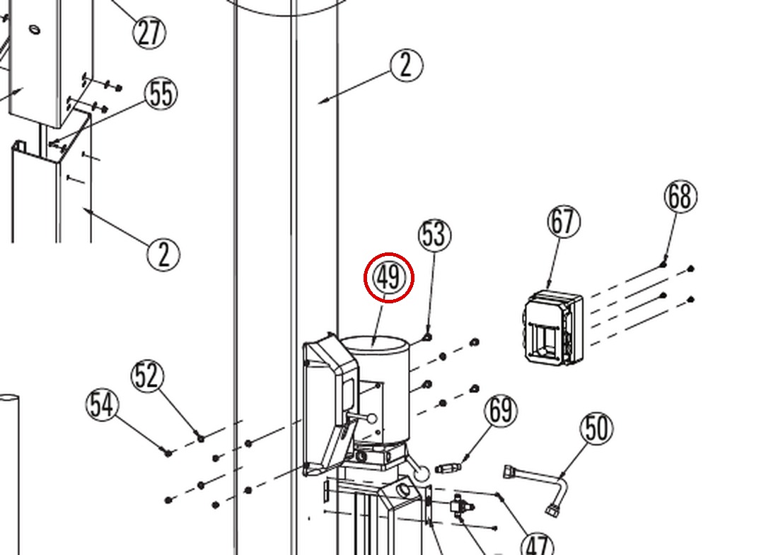 ROY3046 direct-lift-dl9-main-lift-assembly item 49