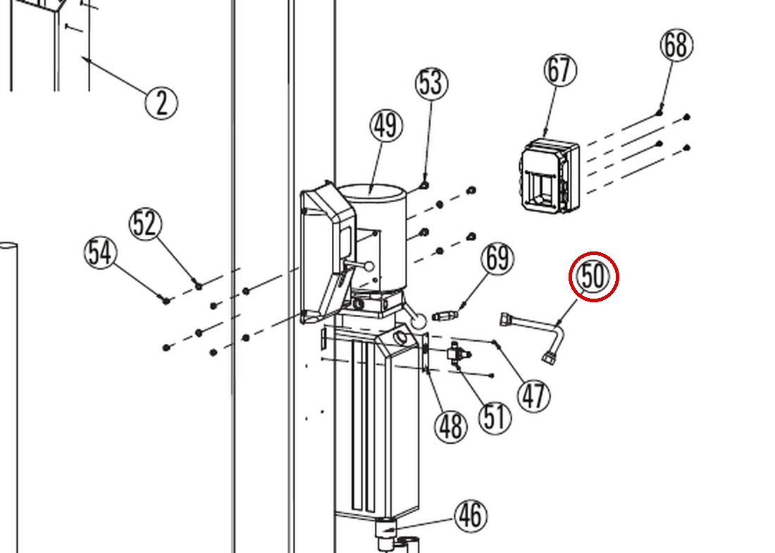 FOD8011 direct-lift-dl9-main-lift-assembly item 50
