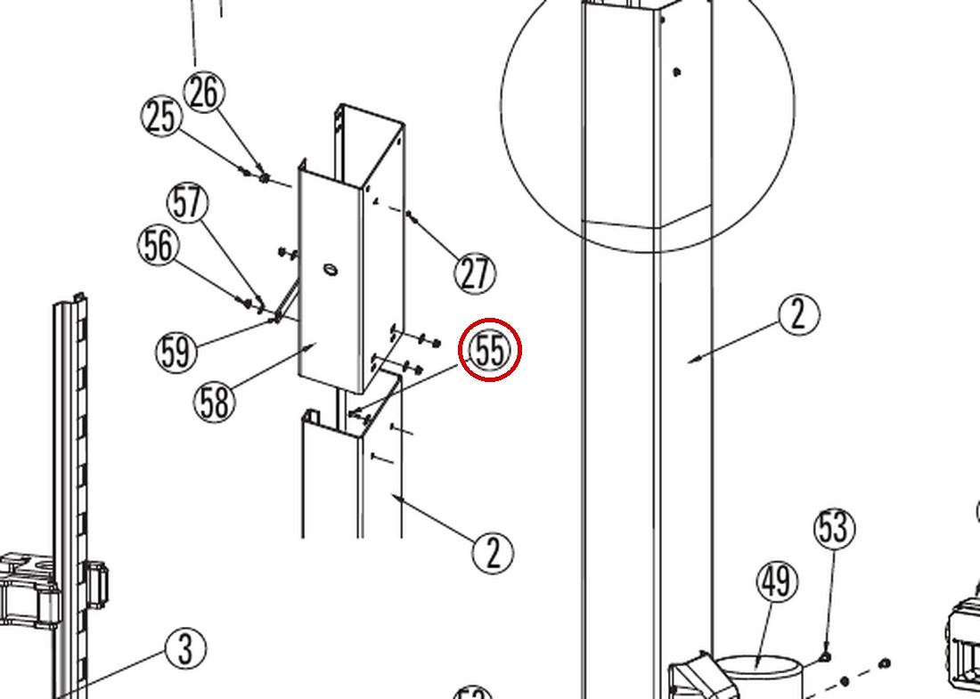 ROY0286 direct-lift-dl9-main-lift-assembly item 55