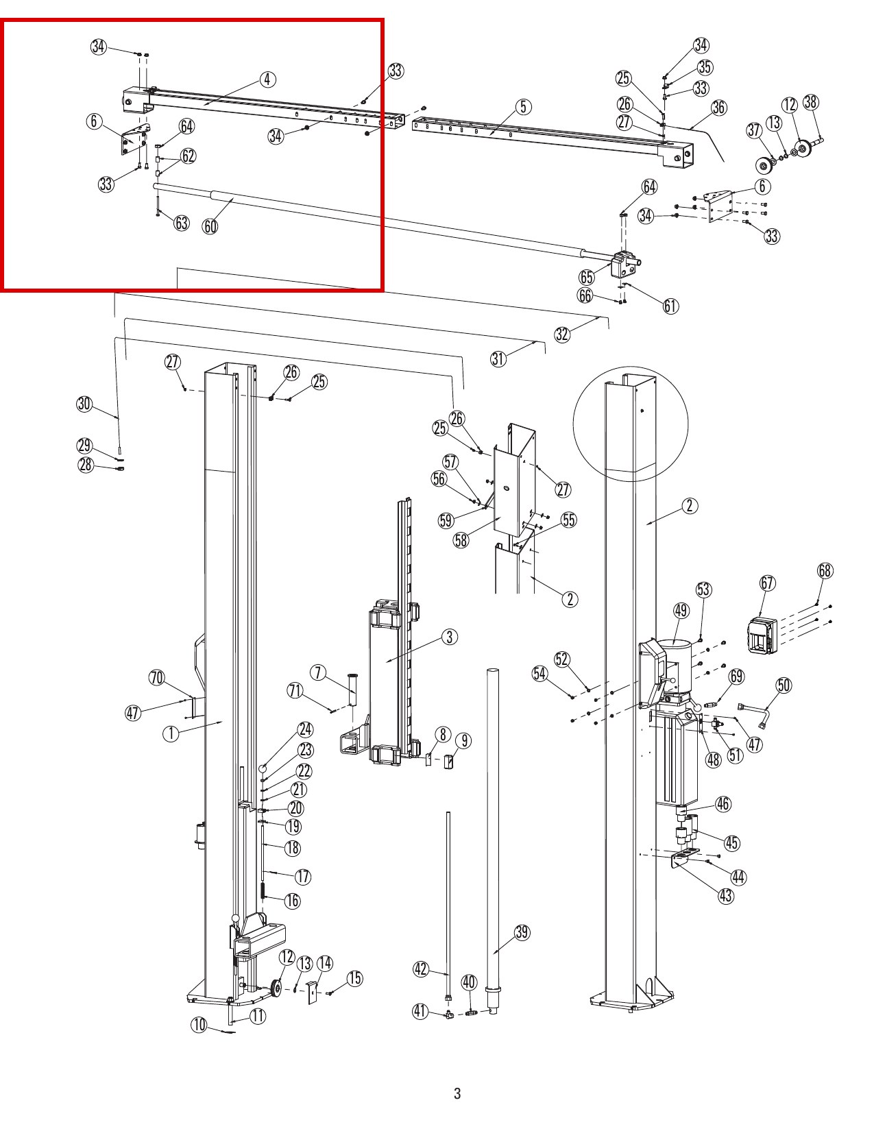 ROYG3T4003 direct-lift-dl9-main-lift-assembly item 62 (location)