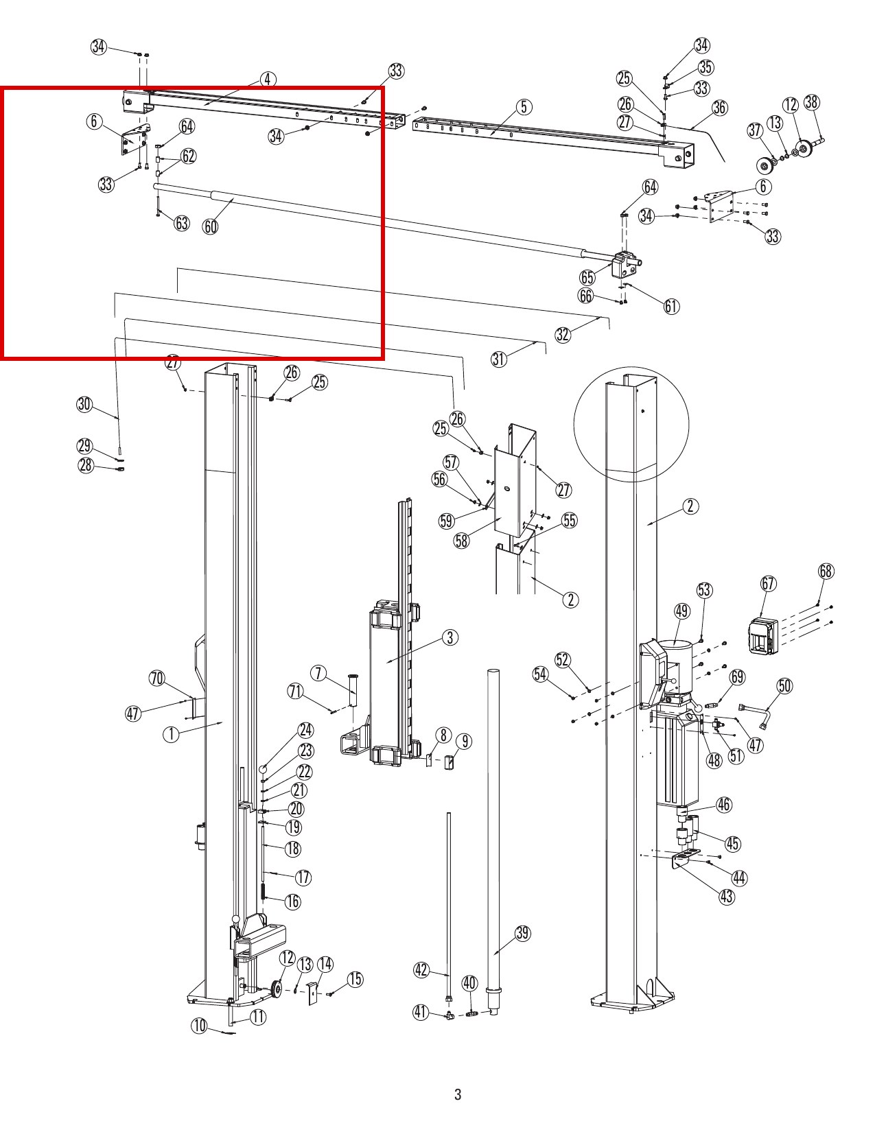 ROY0114 direct-lift-dl9-main-lift-assembly item 63 (location)
