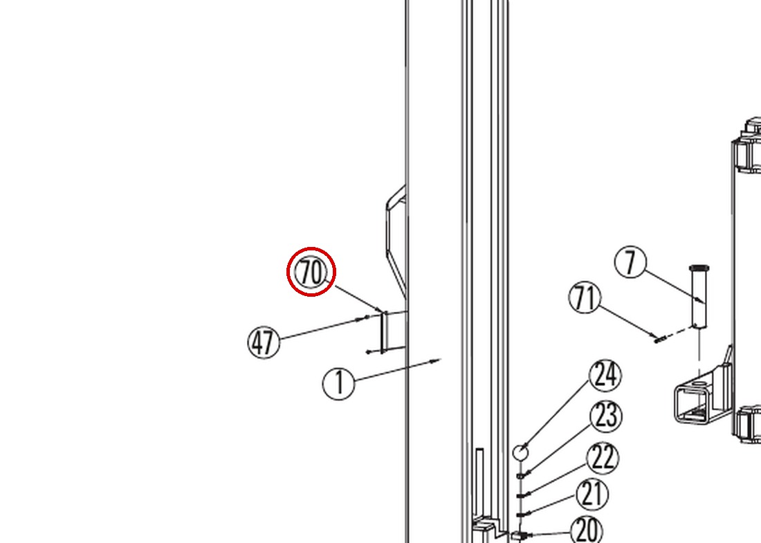 FOD0051 direct-lift-dl9-main-lift-assembly item 70