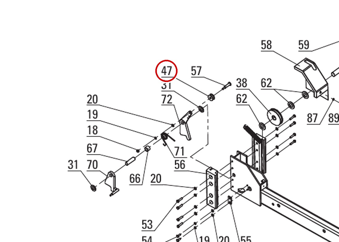 Direct Lift DP8-2004 Plastic Cable Pulley for 7K / 8K / PP8+ Four-Post Lifts parts diagram