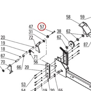 Direct Lift DP8-2009 Latch Shaft, PP8+ Long Crossbeam Assembly item 57