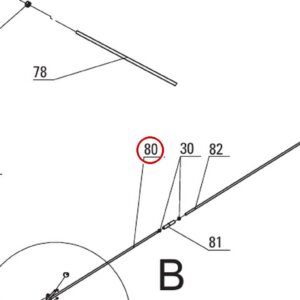Direct Lift DP8-4210 Joy Stick B Safety Latch Handle for 7K 4-Post, PP8 Plus & PP8 Plus Long Lifts parts diagram (PP8+ Long Safety Latch Fig 5 item 80)