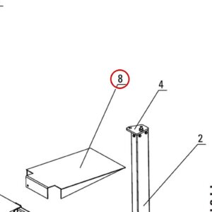 Direct Lift DP8-5000 Drive-Up Ramp Weldment - PP8+ Long General Parts List item 8