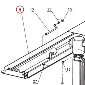 Direct Lift DP8-9100G Hydraulic Cylinder, PP8+ Long Hydraulic Components Figure 4 item 9