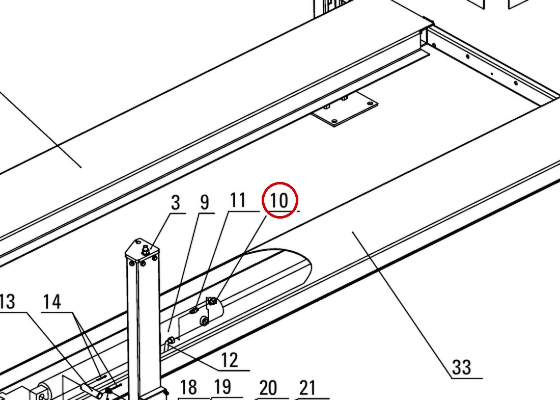 Direct Lift PP7-9802-2 90 Degree Pipe Fitting - PP8+, PP8+ Long & PP8S 8K 4-Post Lifts parts diagram