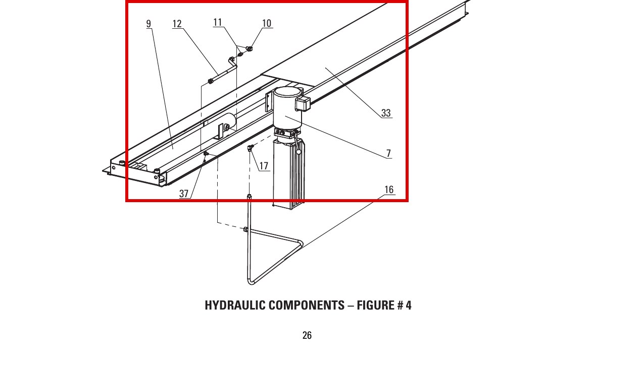 Direct Lift PP7-9802-2 90 Degree Pipe Fitting - PP8+ Long Hydraulic Components Figure 4 item 10 (location)