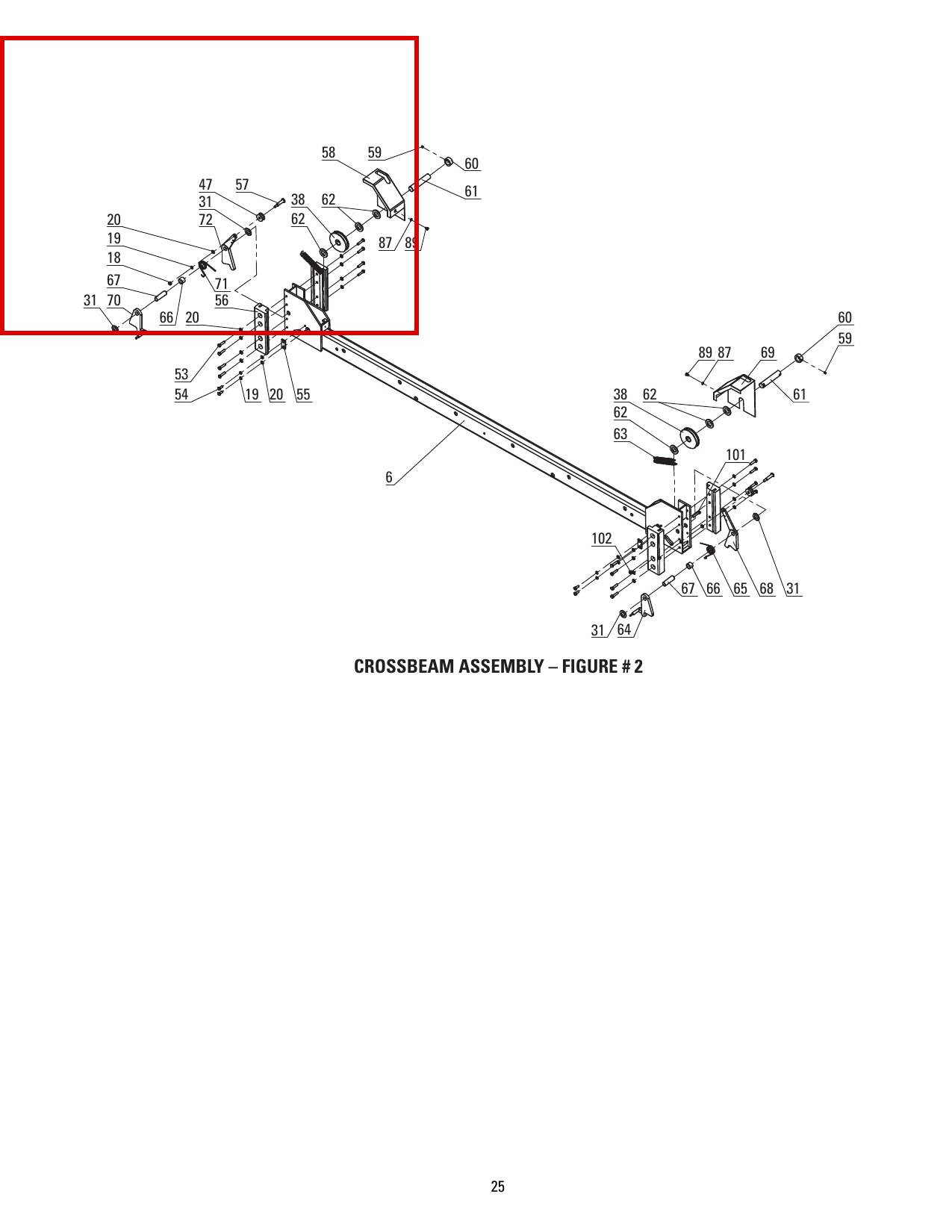 DIT82004 direct-lift-pp8-long-crossbeam-assembly item 47 (location)