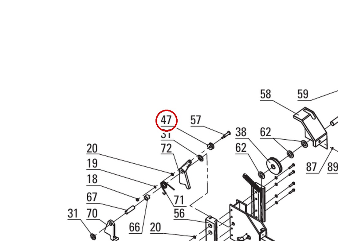 DIT82004 direct-lift-pp8-long-crossbeam-assembly item 47